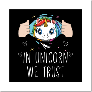 Cute Unicorn Horn Pretty Rainbow Colors Funny Quote Posters and Art